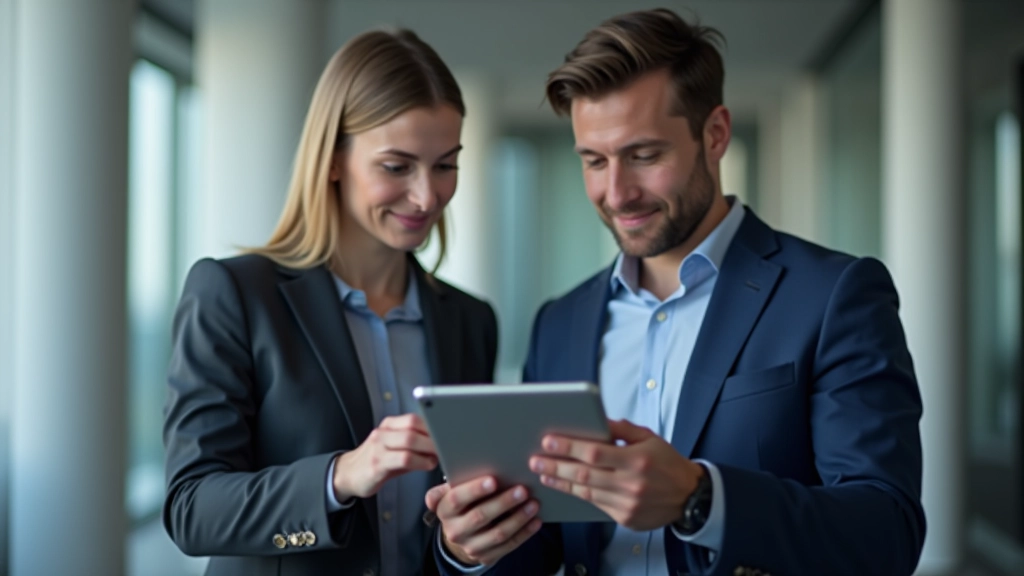 Geschäftsleute analysieren Handelsdaten auf Tablettengerät mit Diagrammen und Statistiken